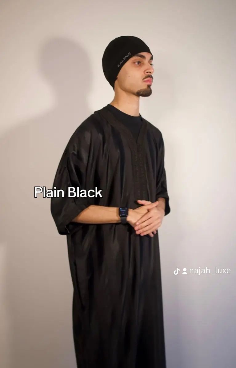 Moroccon Thobe | 3/4 sleeve | Double Pocket | Lightweight | Casual | Male Fashion | Embroidery