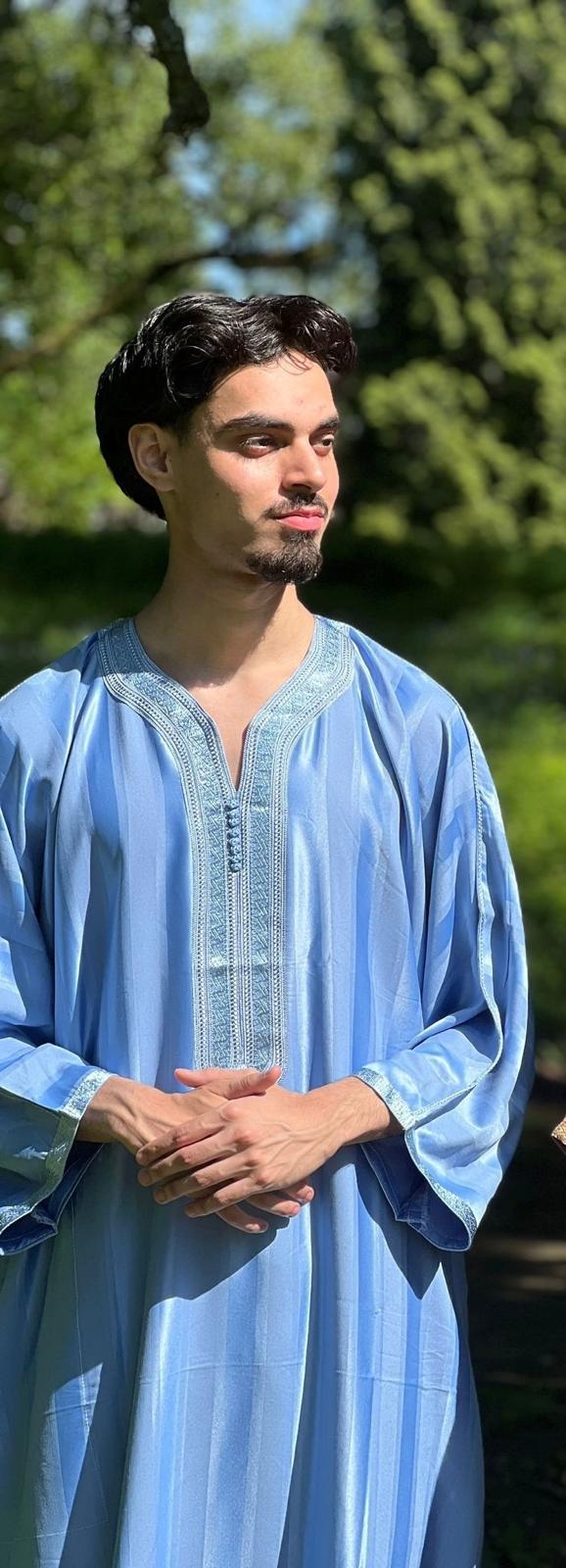 Moroccan Thobe | 3/4 sleeve | Double Pocket | Lightweight | Casual | Male Fashion | Embroidery